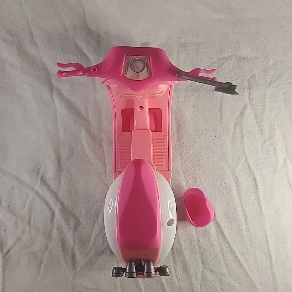 Vehicle Barbie Mattel 1997 Bright Pink Vespa Scooter & Helmet Missing Mirror Vtg
